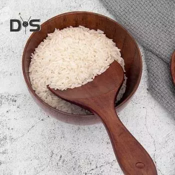 Ложка для риса без запаха, экологически чистая прочная деревянная ложка для риса с текстурой