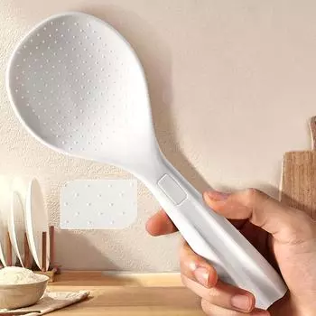 Ложка для риса из антибактериального ПП-пластика, устойчивая к пищевым воздействиям, бытовая ложка для риса с антипригарным покрытием и держателем для вешалки, ложка для риса