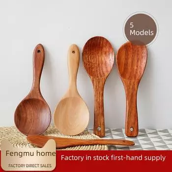 Ложка для риса из дерева Fengmu Home Furnishing, 20 см. - Возможен индивидуальный логотип 21*7.5 Kemu old lacquer thin rice shovel-383