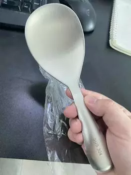 Ложка для риса из нержавеющей стали 304, бытовая лопатка для риса, столовая с длинной ручкой, обеденная ложка, большая ложка для риса, не липкая