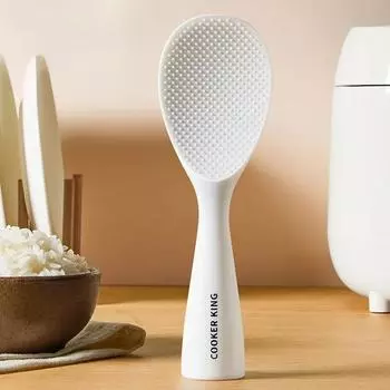 Ложка для риса из силикона с антипригарным покрытием, рисоварка, специальная простая бытовая термостойкая пищевая пластиковая ложка для риса, кухонные гаджеты белый