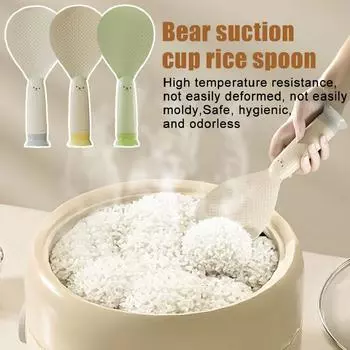 Ложка для риса с антипригарным покрытием, пластиковая, для готовки риса, удобная кухонная лопатка, утварь, лопатка Ta X3G4 Grey-One size