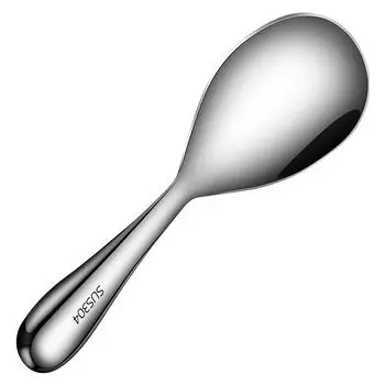 Ложка для сервировки в японском стиле, столовые ложки, кухонные ложки для риса из нержавеющей стали 304, товары для дома серебряный