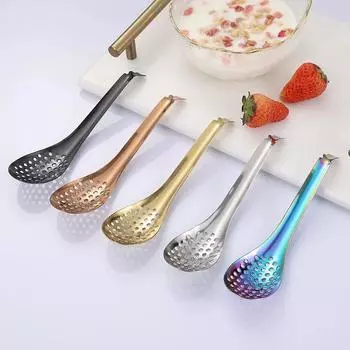 Ложка для сферификации из нержавеющей стали Molecular Mixologist Slotted Bar Spoon Кухонные принадлежности 16X4cm