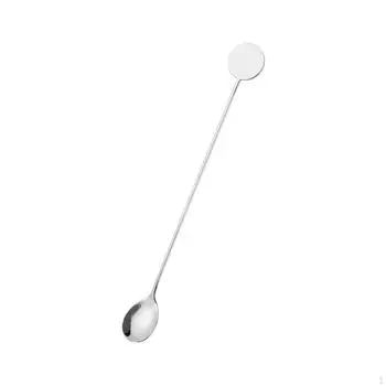 Ложка для смешивания Сервировочная палочка для коктейлей Легко моющаяся кухонная утварь Длинная ручка для размешивания золотистый