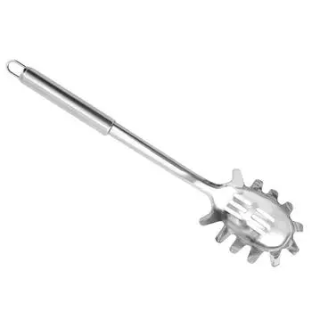 Ложка для спагетти Лапша Нержавеющая кухонная утварь Стальной сервиз Приготовление пищи Портативный фильтр Итальянская паста 32.50X7.00X2.00CM серебряный