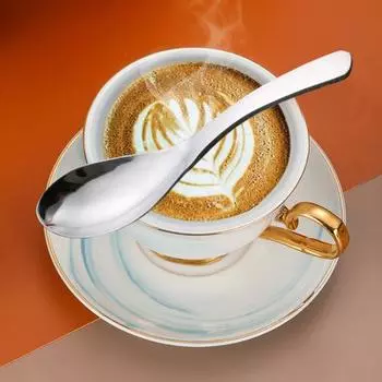 Ложка для супа из нержавеющей стали. Высококачественная ручка без заусенцев. Прочная нержавеющая настольная ложка для ужина. Удобная ложка-ковш для домашней кухни. L