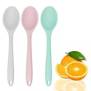 Ложка для супа, небьющаяся, гибкая, силиконовая, с длинной ручкой, кухонный черпак, поварешка для дома чёрный