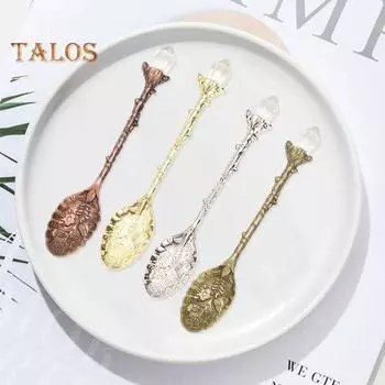 Ложка для супа, посуда из искусственного хрусталя, можно мыть в посудомоечной машине, надежная ложка для кофейного супа, лопатка, кухонные гаджеты серебряный