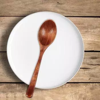 Ложка для супа, противоскользящая ручка, гладкая деревянная длинная ручка, прочная ложка для супа для кухни 1