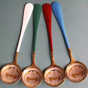 Ложка для супа с утолщенной длинной ручкой из нержавеющей стали, прекрасная кофейная ложка, столовые приборы для ресторана чёрный