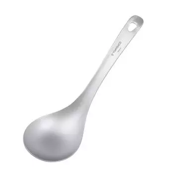 Ложка для супа TOMSHOO Pure Titanium Outdoor с длинной ручкой, легкая, портативная, легко моется для кемпинга серебряный