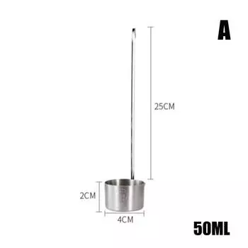Ложка для вина из нержавеющей стали Мерное устройство для вина из нержавеющей стали Серебряный венчик для вина 4.5*25.5cm
