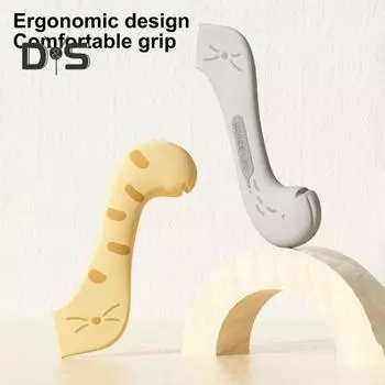 Ложка для влажной еды для кошек, лопатка для консервов для домашних животных, совок для снятия крышек с банок с кормом для домашних животных, ручной консервный нож, скребок для крышек банок с кормом для собак жёлтый