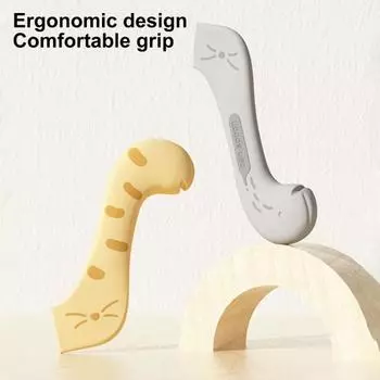 Ложка для влажной еды для кошек, лопатка для консервов для домашних животных, совок для снятия крышек с банок с кормом для домашних животных, ручной консервный нож, скребок для крышек банок с кормом для собак жёлтый