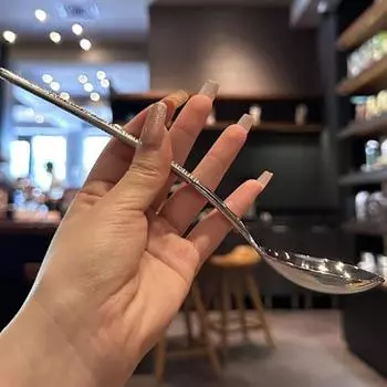 Ложка для загустения из нержавеющей стали с длинной ручкой, креативная суповая ложка El Pot 1PC