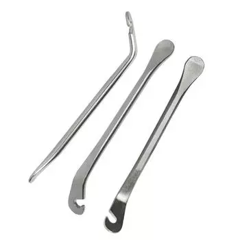 Ложка для замены шин велосипеда, нержавеющая сталь, инструмент для снятия шин для горных и шоссейных велосипедов, инструмент для ремонта изогнутых шин серебряный