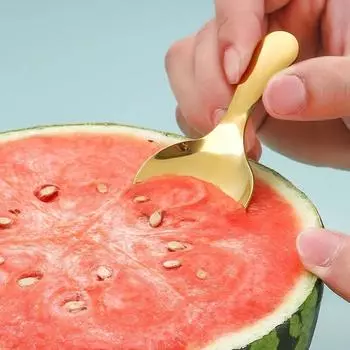 Ложка из нержавеющей стали 304 с короткой ручкой и круглой головкой, детская маленькая круглая ложка для мороженого, креативная десертная мини-лопатка для чая