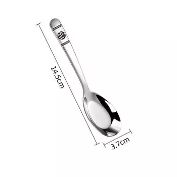 Ложка из нержавеющей стали, бытовая чайная ложка для супа, металлические столовые приборы, столовая ложка с длинной ручкой, китайские столовые приборы