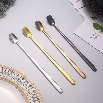 Ложка из нержавеющей стали, кофейная ложка для смешивания льда, кружка, подарочная ложка, чай с молоком, медовый барный миксер, ложка 15cm чёрный