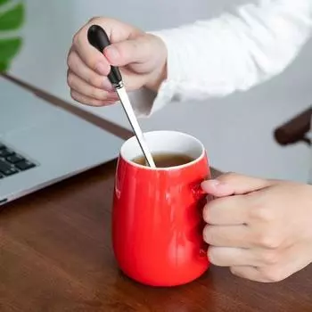 Ложка из нержавеющей стали, полированная овальная столовая посуда, нержавеющая столовая ложка с нескользящей ручкой для кухни, бара, ресторана белый