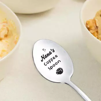 Ложка из нержавеющей стали с гравировкой, подарки на день матери, приготовление мороженого для походов, каша style B