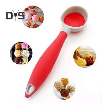 Ложка контрастного цвета, антифриз, отличный шарик для мороженого, ложка для фрикаделек красный