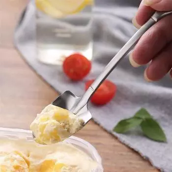 Ложка-лопатка из нержавеющей стали Столовая посуда Кофейная чайная ложка Мороженое Десерт Фруктовая вечерняя ложка Кухня Ресторан Набор столовых приборов