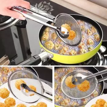 Ложка с фильтром из нержавеющей стали с зажимом Дуршлаг для жареных куриных голеней