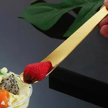 Ложка с квадратной головкой. Удобная ручка. Ложка для мороженого из нержавеющей стали. Легко чистится. Устойчивая к ржавчине десертная ложка для домашней кухни. серебряный