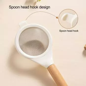 Ложка с равномерными отверстиями, мелкая сетка, двойной крючок, ручное сито для кофе, муки, ручная сетка для сахара 1pc
