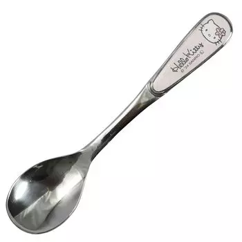 Ложка Sanrio Hello Kitty из нержавеющей стали 14 см Baira Generation Heisei Showa Heisei Retro Tableware Kitty Goods Разные товары Серебро 90-х