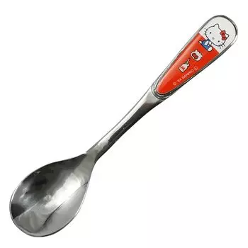 Ложка Sanrio Hello Kitty из нержавеющей стали 14 см Baira Generation Heisei Showa Heisei Retro Tableware Kitty Goods Разные товары Серебро 70-х