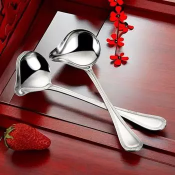 Ложка-соусник из нержавеющей стали, многоразовая ложка для супа, кухонный инструмент, ложка для масла, соус, сервировка серебряный