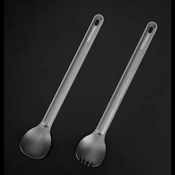 Ложка-вилка из нержавеющей стали Походная ложка-вилка Уличная посуда Длинная ручка-вилка-вилка fork