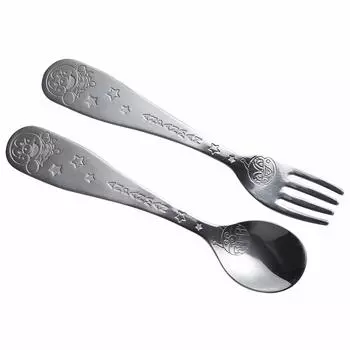 Ложка/вилка из нержавеющей стали Wreck Anpanman Metal, сделанная в Японии, размер M KK239 (M) серебряный