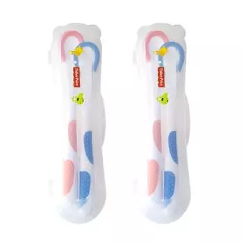 Ложки для детского питания Fisher-Price с датчиком температуры (2 типа) + набор ложечек, фиолетовый, синий, 2 комплекта