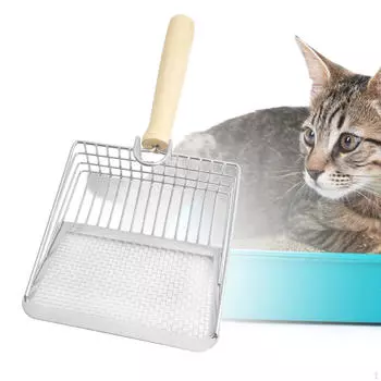 Ложки для просеивания кошачьего туалета, инструмент для очистки, длинная ручка, глубокий сито для домашних животных