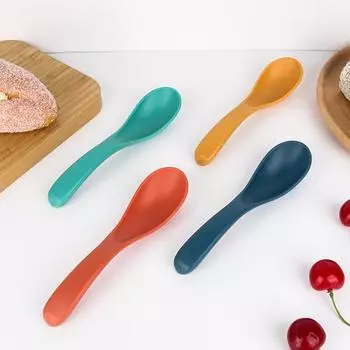 Ложки для супа Прочные и прочные Удобная ручка Легко очищается Экологичность Подается остро зелёный