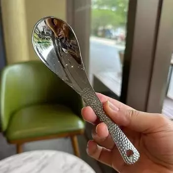 Ложки из нержавеющей стали Чайная ложка Кофейная ложка Десертная ложка для размешивания Суповые ложки Ложки из нержавеющей стали Для чая Кофе Мороженого серебряный