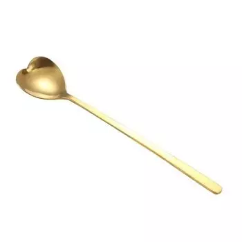 Ложки из нержавеющей стали в форме сердца, креативная домашняя посуда, чайная ложка, кофейная ложка для смешивания мороженого и меда, кухонная посуда