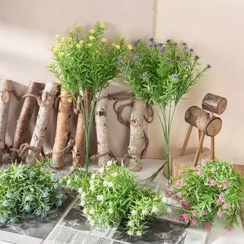 Ложное дыхание ребенка, красивый без полива, яркий цвет, искусственное дыхание ребенка, гостиная, домашний декор, искусственный букет цветов, имитация дыхания ребенка жёлтый