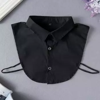 Ложный воротник белая черная блузка свитер съемная рубашка женская хлопковая блузка с лацканами топ женская одежда аксессуары Square neck