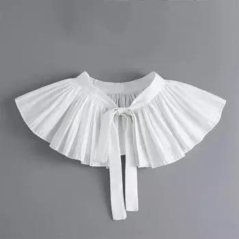 Ложный воротник для женщин Бантики Накидки на плечи Шаль Съемная блузка Рубашка Топы Съемный воротник Галстук Маленькая накидка