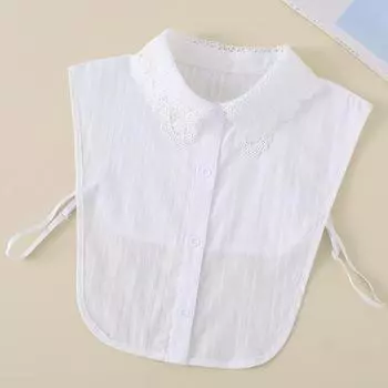 Ложный воротник, женская кружевная жаккардовая рубашка с воротником из шифона, милый стиль, универсальный свитер, воротник B561