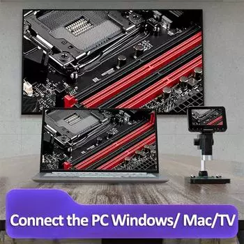 LP043H 4,3-дюймовый IPS HD-экран, цифровой микроскоп, промышленный микроскоп, ТВ, HD-выход, совместимый LP043 чёрный