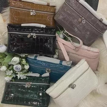 LP19 Сумка-ланчбокс из кожи с крокодиловым узором: Легкая роскошная сумка через плечо для женщин. Standard Packaging without Logo