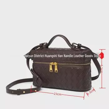 LP19 Универсальная плетеная сумка через плечо и косметичка - модная маленькая квадратная сумка на одно плечо серебряный