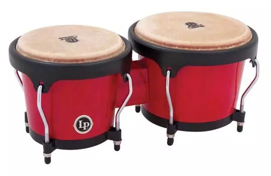 LP Bongos Aspire Wood Bongos Black Hardware LP. LPA601-RW