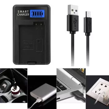 LP-E8 LPE8 LP E8 LCD USB зарядное устройство для аккумуляторов Canon EOS 550D, EOS 600D, EOS 650D, EOS 700D, EOS Kiss X4 цифровая камера